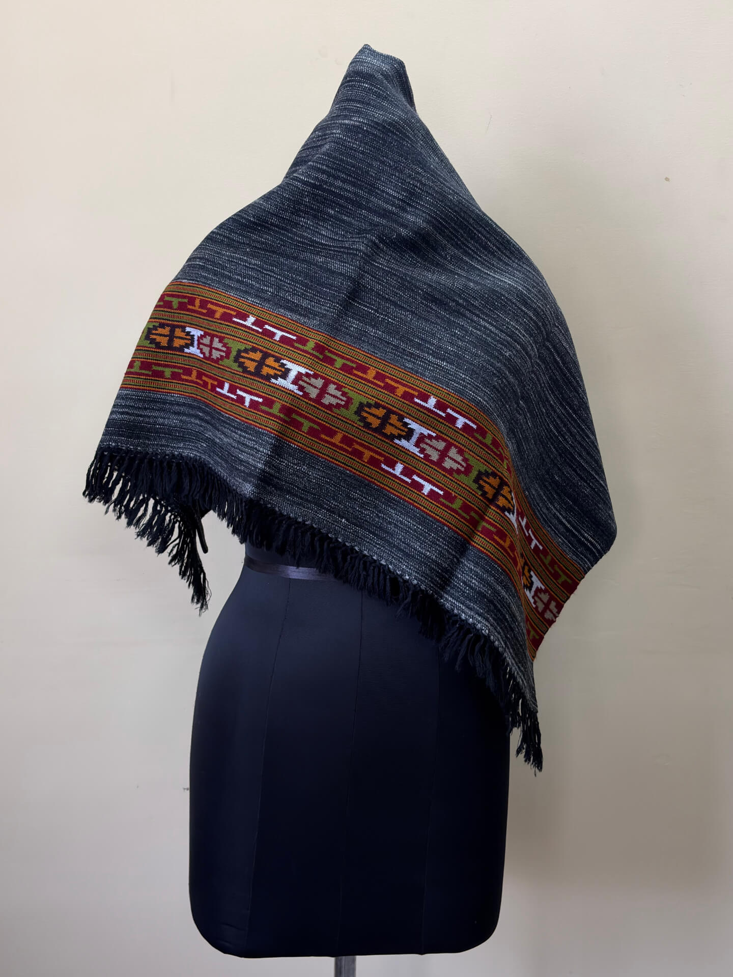 Single Patti Kullu Typical Shawl - Yak Wool